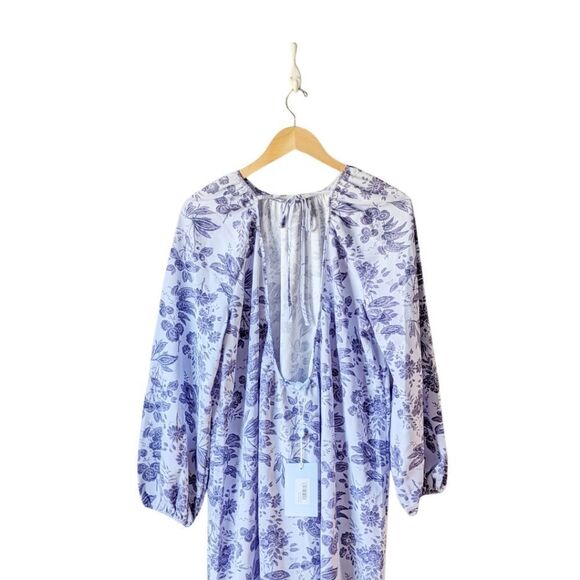 Hill House Ditzy‎ Floral Maxi Dress Simone Lilac Floral Crepe Sz M NWT - Picture 9 of 14